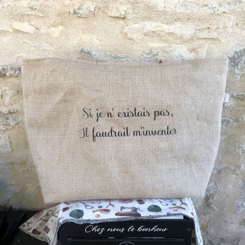 Cabas jute personnalisable 6 Cabas jute message