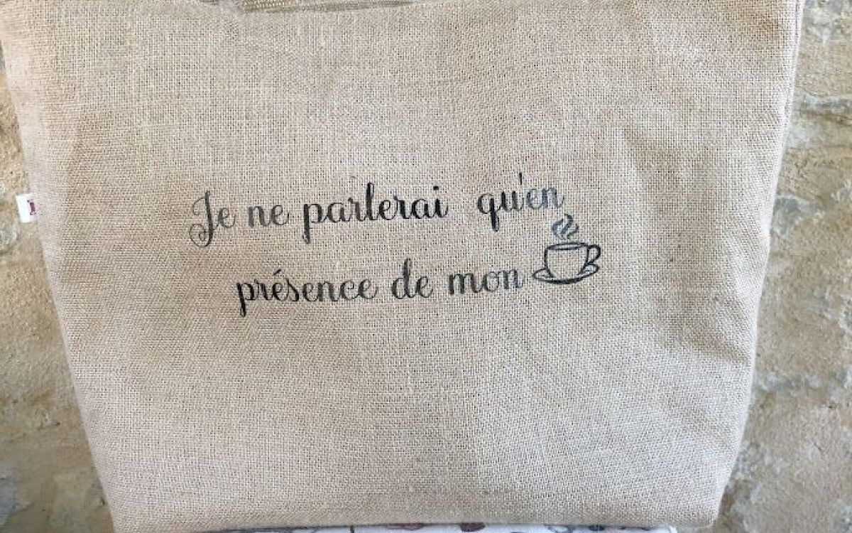 Cabas jute personnalisable 33 Cabas jute cafe