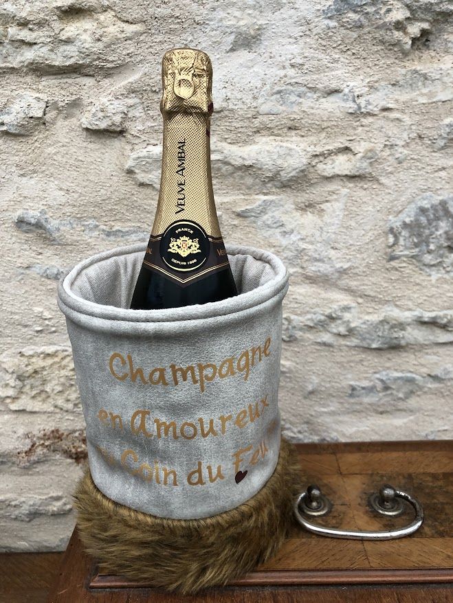 Seau champagne écologique en laine – élégance artisanale 1 Seau champagne écologique en laine de mouton fabrication artisanale