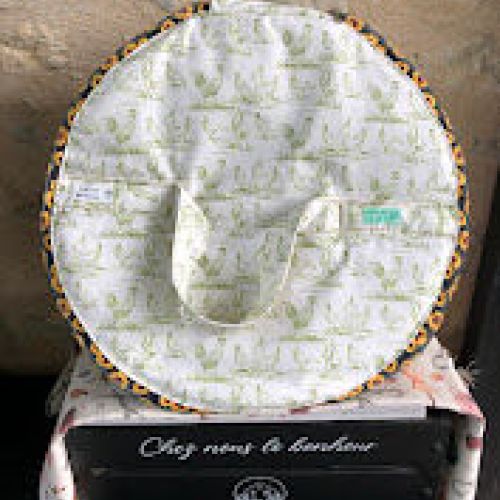 Sac isotherme écologique lavable 15 Sac isotherme tout enduit rond blanc